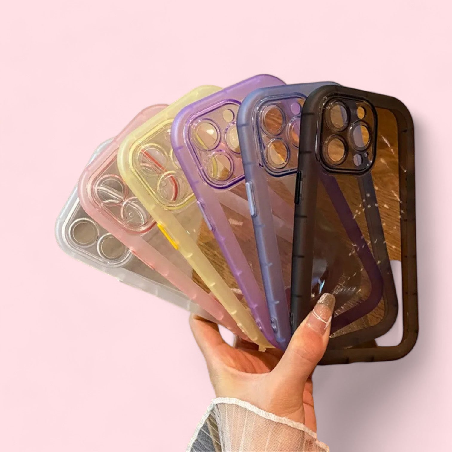 Pastel Colors Transparent Phone Cases for iPhone - Sleek Protection with a Colorful Twist-the lalezar