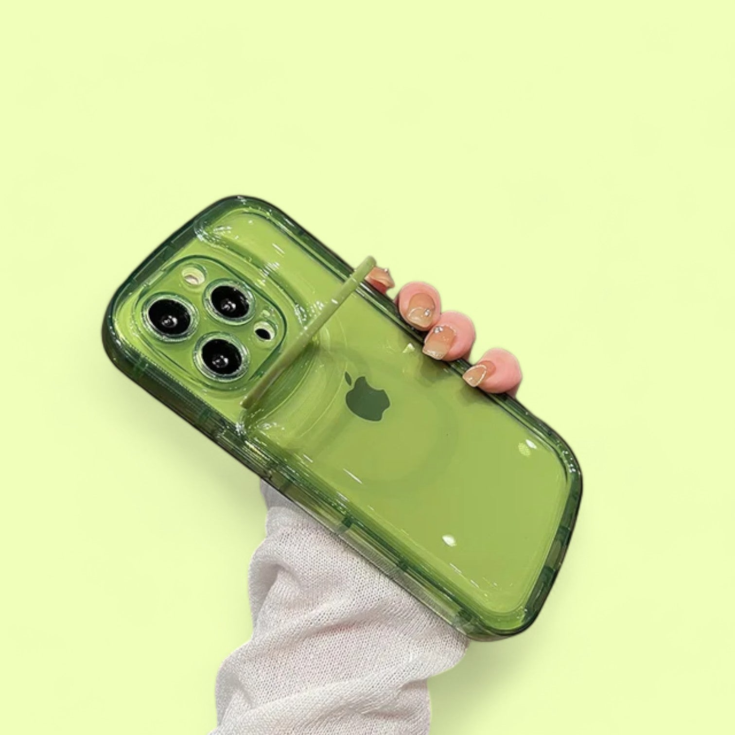 Air Cushioned iPhone Case with Camera Protection Ring Stand - Available in Black & Green-the lalezar