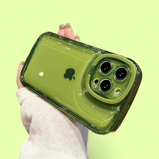 Air Cushioned iPhone Case with Camera Protection Ring Stand - Available in Black & Green-the lalezar