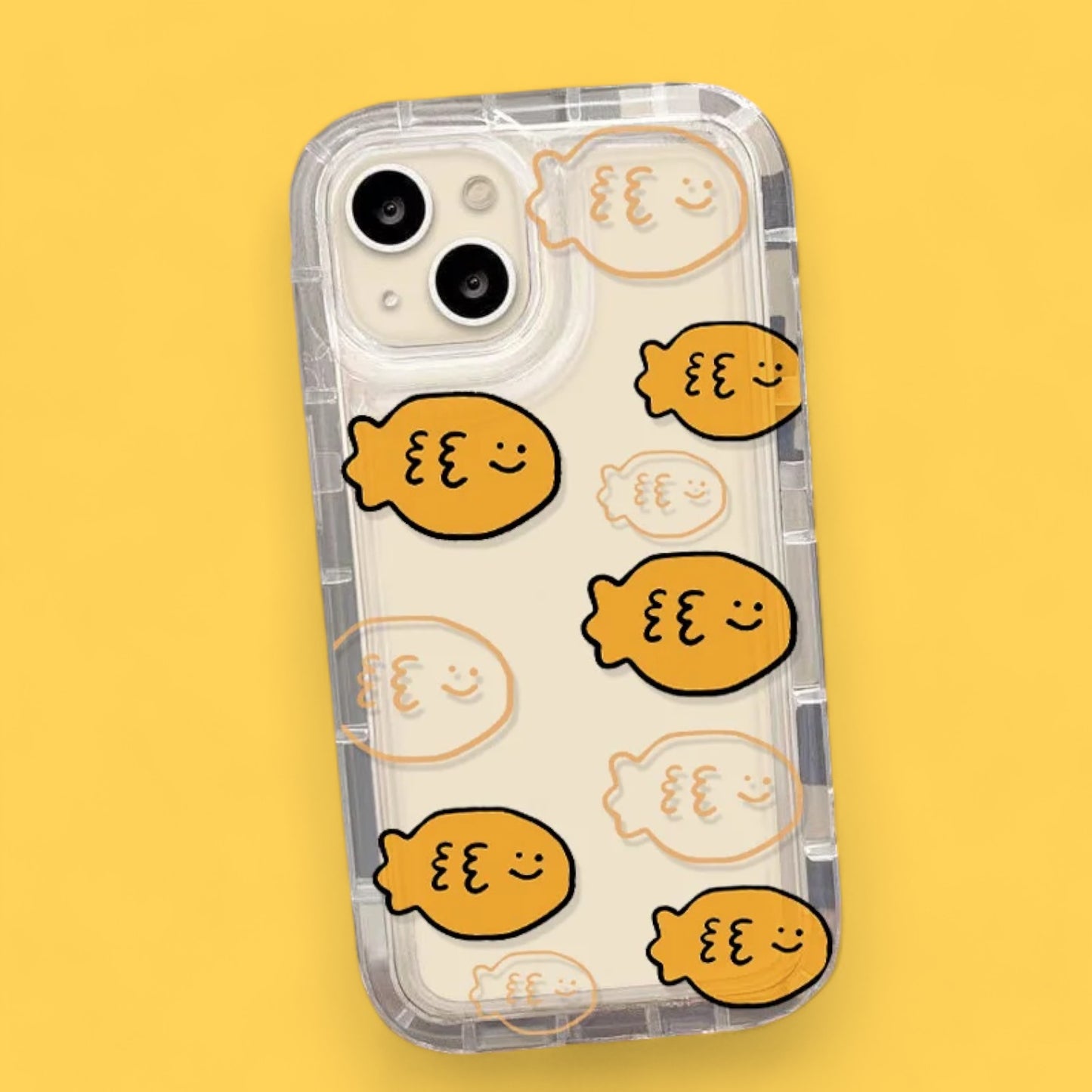 Cartoon Design Transparent Phone Cases : Purr-fect Pattern & Sweet Snack Design Cases-the lalezar