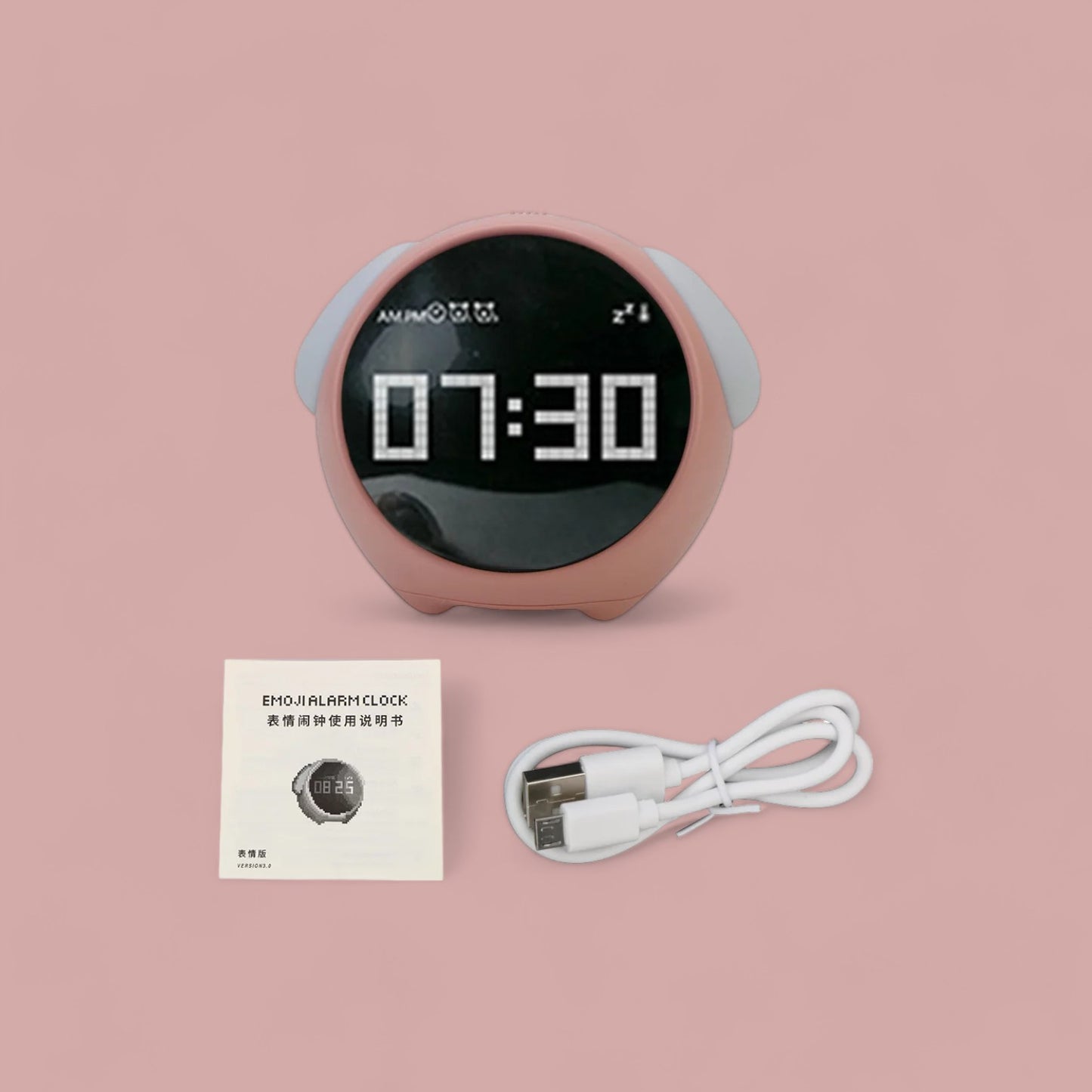 Expressive Emoji Alarm Clock – Wake Up to Smiles & Smarts!-the lalezar