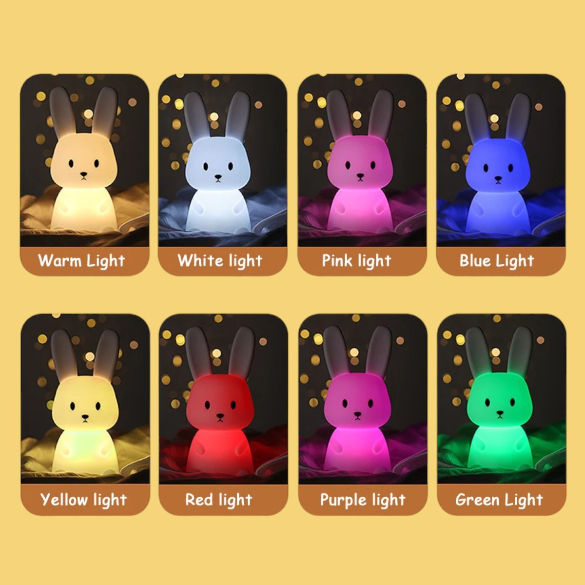 Lumin-Ears HopLight - The Colorful Bunny Night Lamp-the lalezar