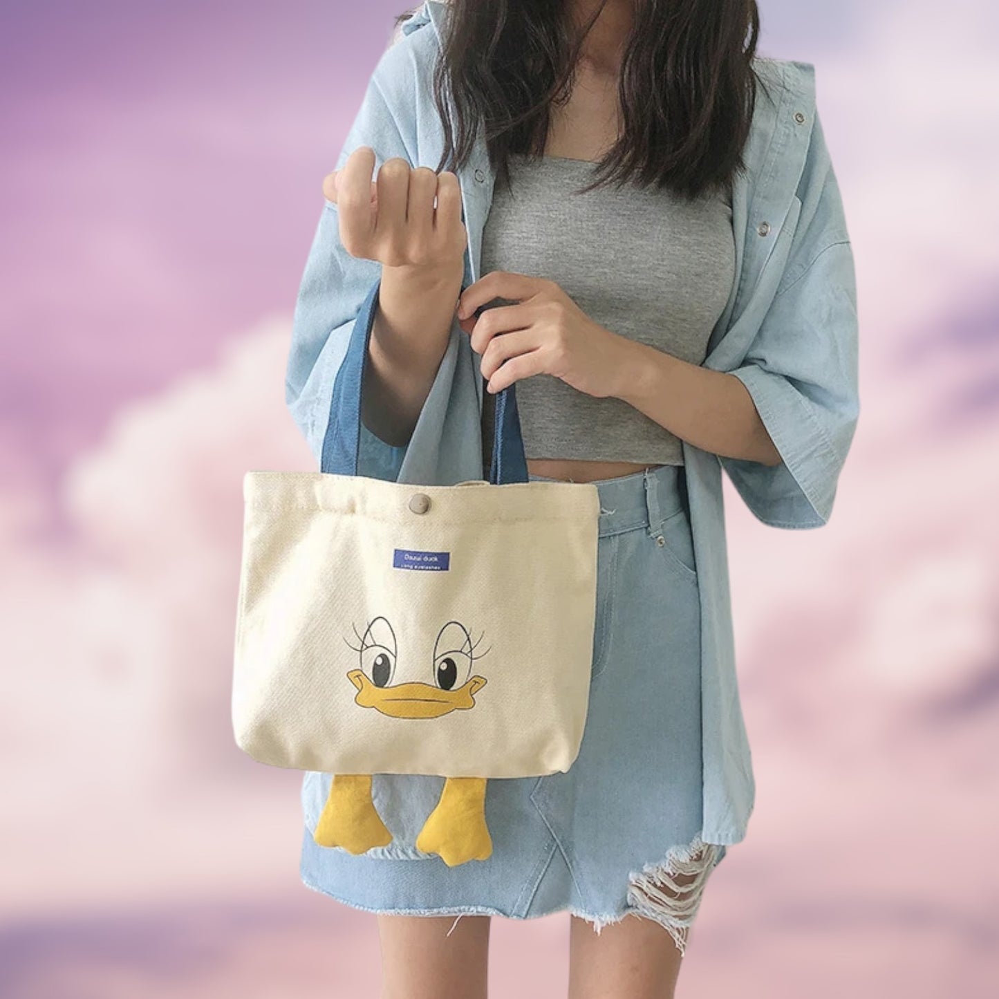 Charming Mini Canvas Tote Bag Collection - Cute Animal Designs for Daily Essentials-the lalezar