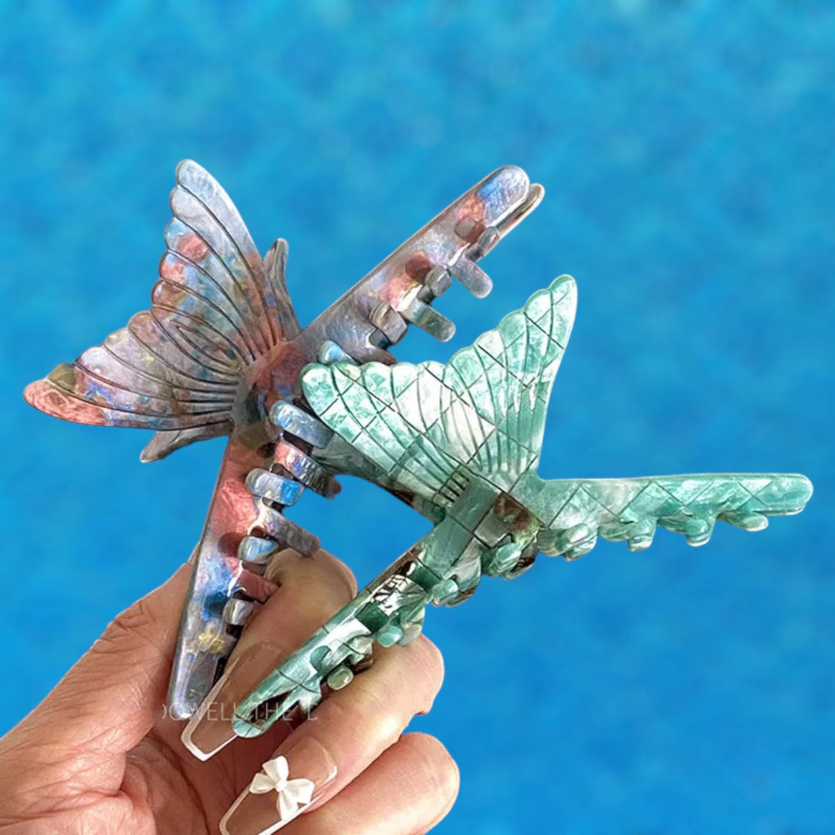 Oceanic Mermaid Tail Acetate Hair Clip Collection-the lalezar