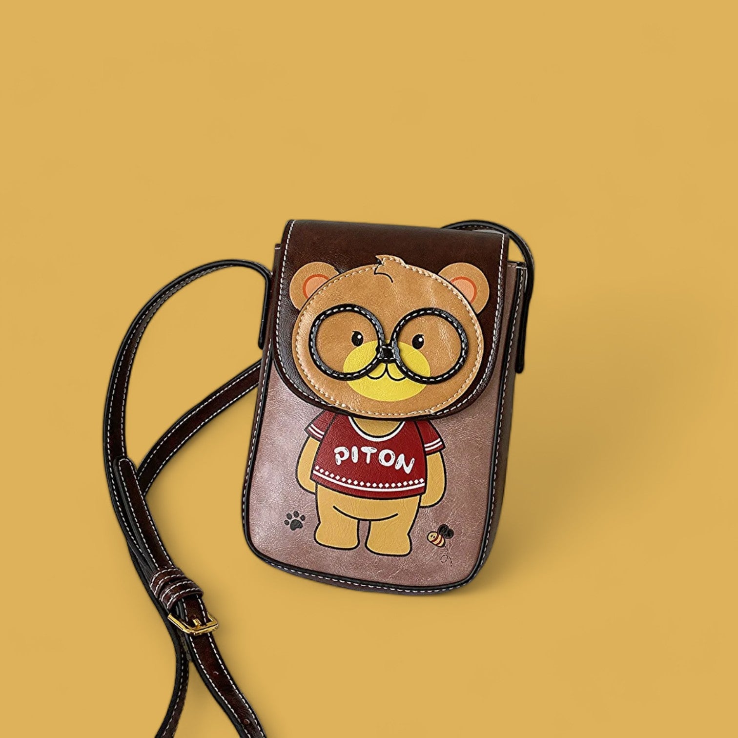 Adorable Cartoon Bear Phone Crossbody Bag-the lalezar