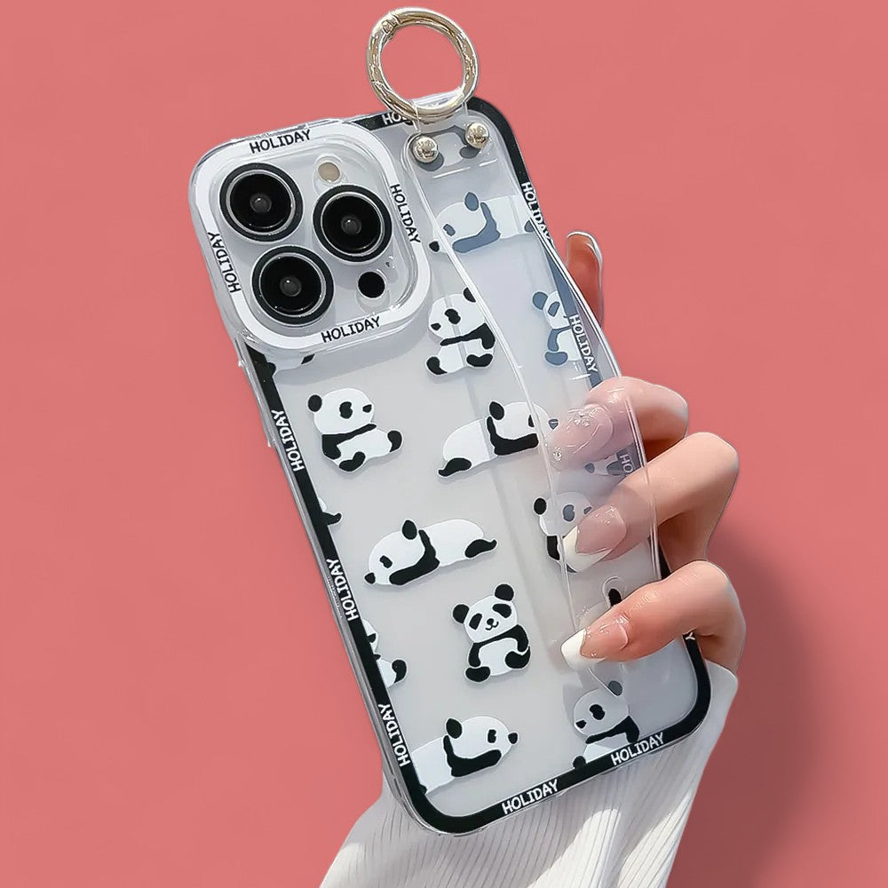 Panda Parade Grip & Stand Phone Case with Accessory Ring-the lalezar