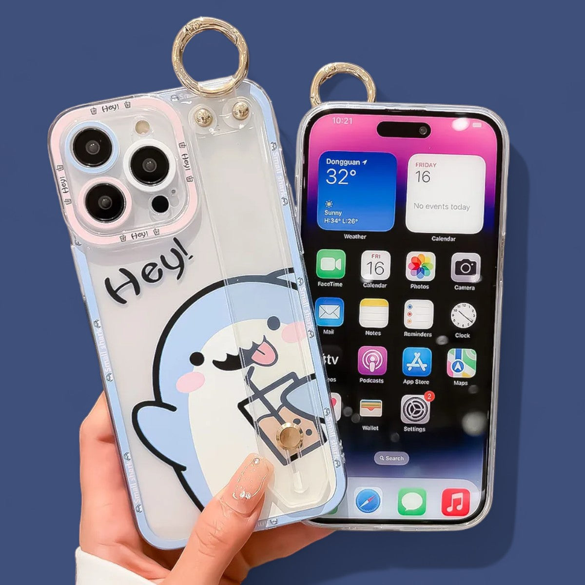 Charming Baby Sharks Grip & Stand Phone Cases-the lalezar