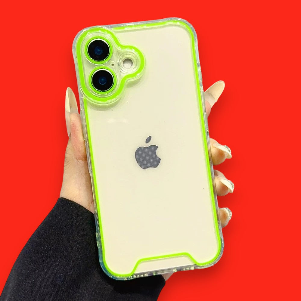 GlowGuard Neon Shockproof iPhone Case – Glow-in-the-Dark, Camera Shield & Anti-Scratch Armor-the lalezar