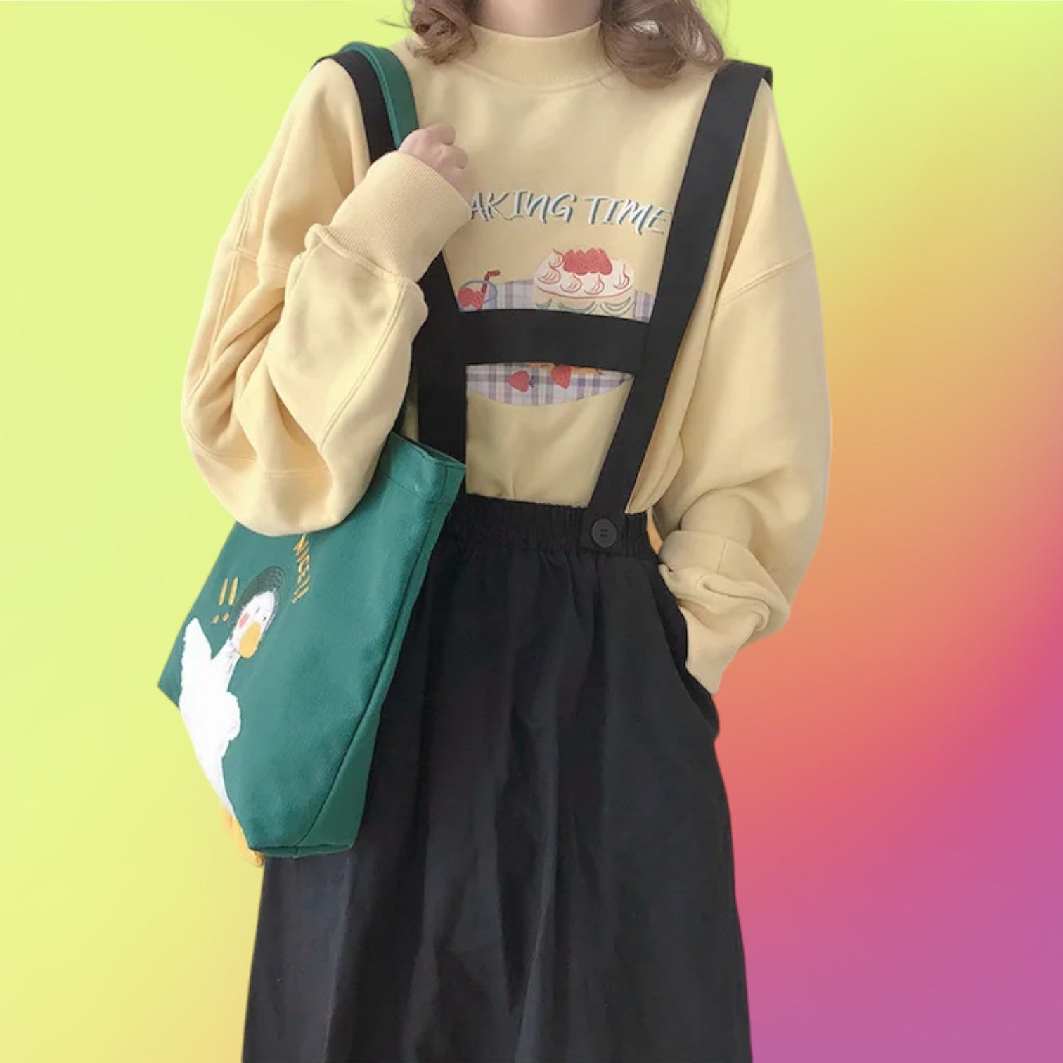 Quirky Duck Canvas Tote Bag - Cute and Casual Handbag for Everyday Style-the lalezar