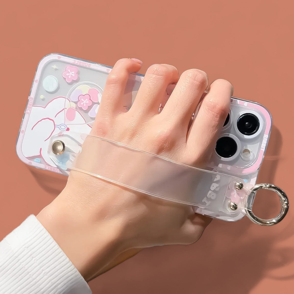 Dreamy Bubbles Grip & Strap with Ring Phone Case-the lalezar