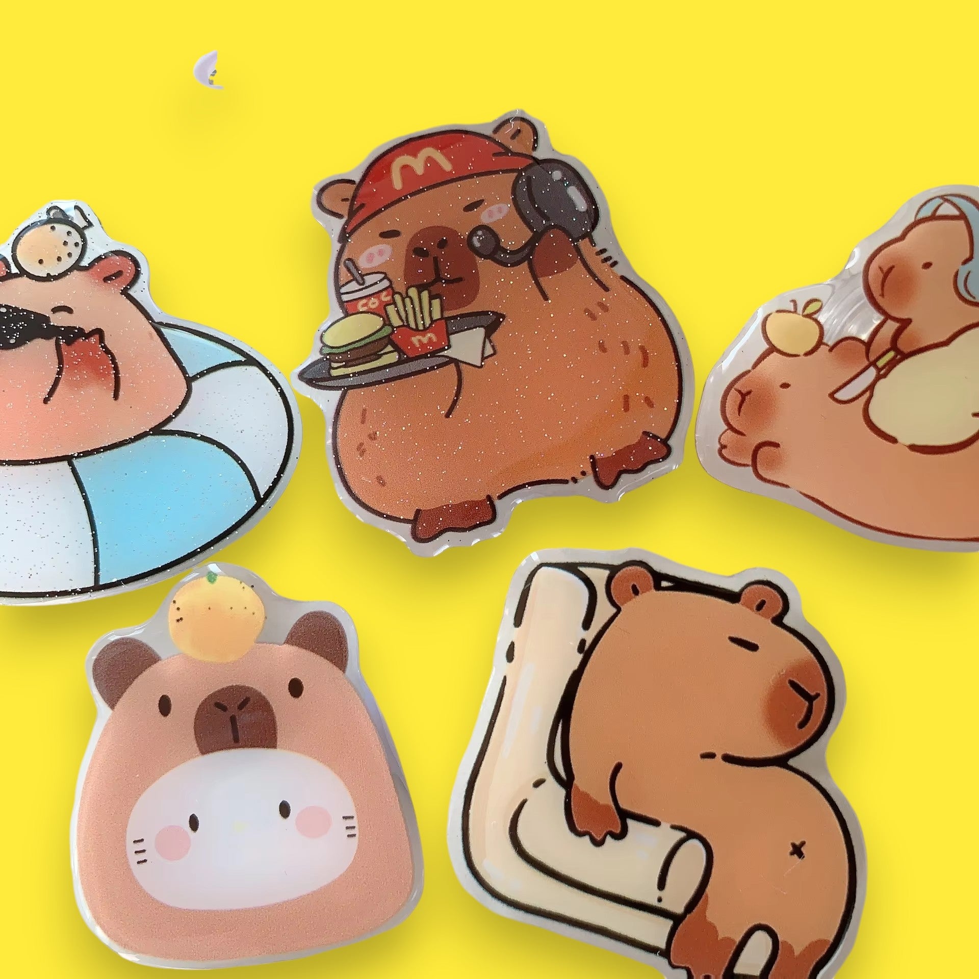 CapyFun Capybara Adhesive Phone Grip Collection – Expandable Animal Stands-the lalezar