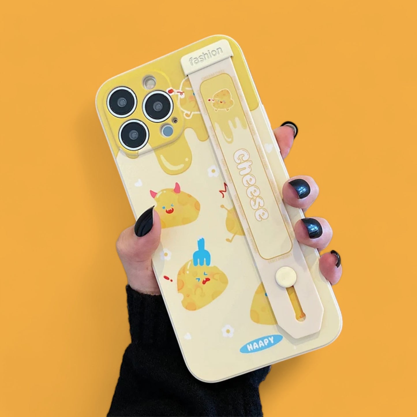 Cheerful Cheese Pals Grip & Stand Case-the lalezar