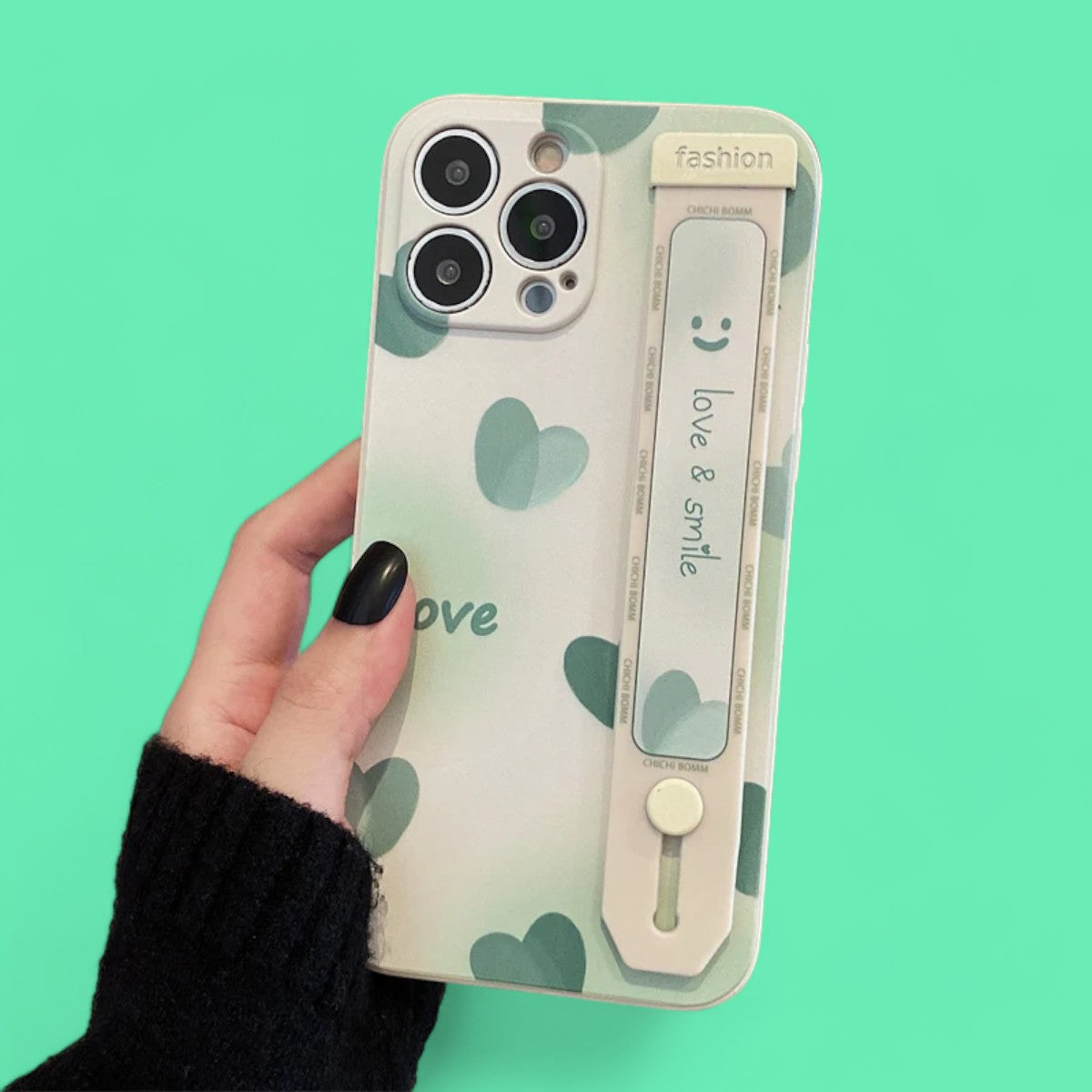 Minty Love & Smile Grip & Stand Case-the lalezar