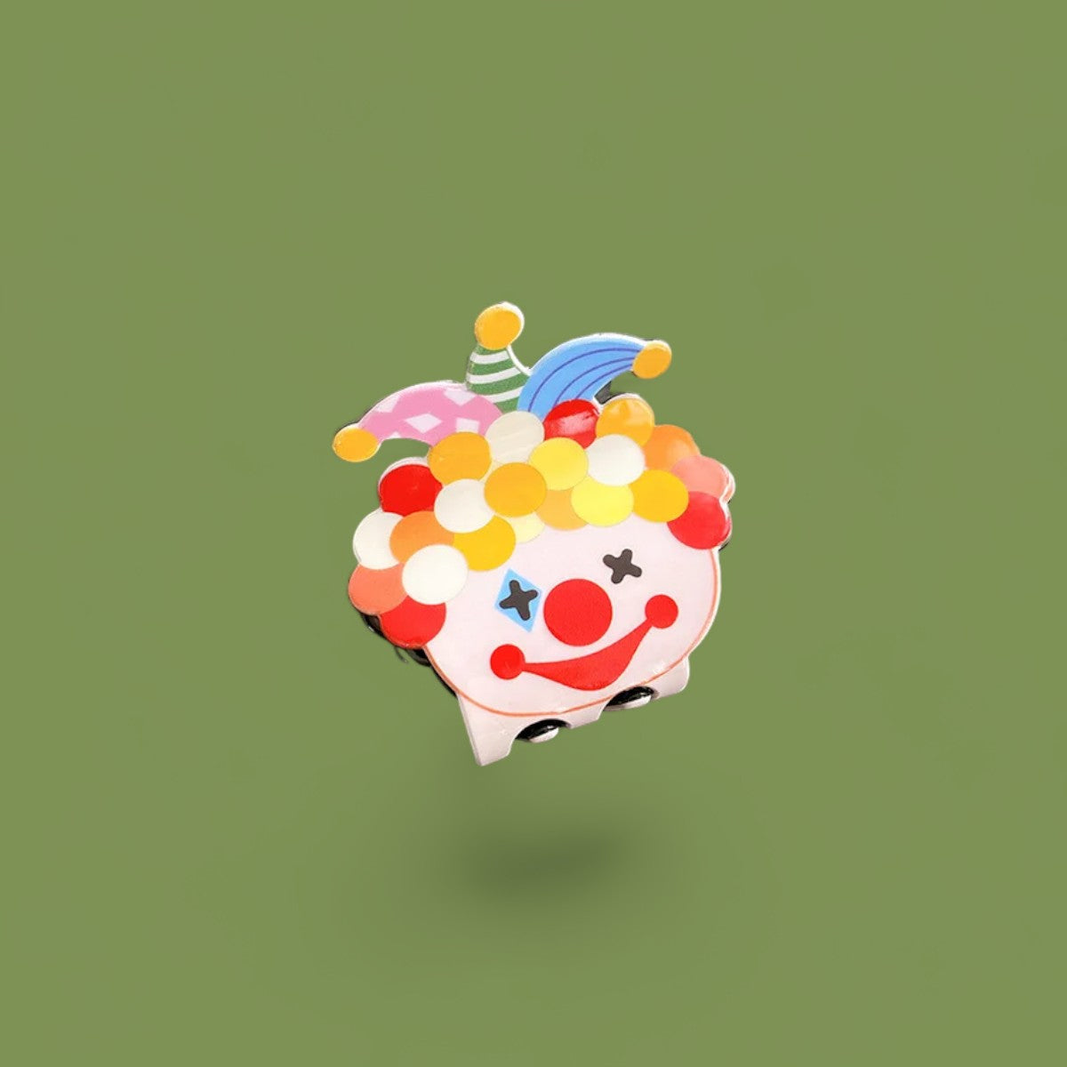 Circus Cheer Acrylic Clown Hair Clip-the lalezar