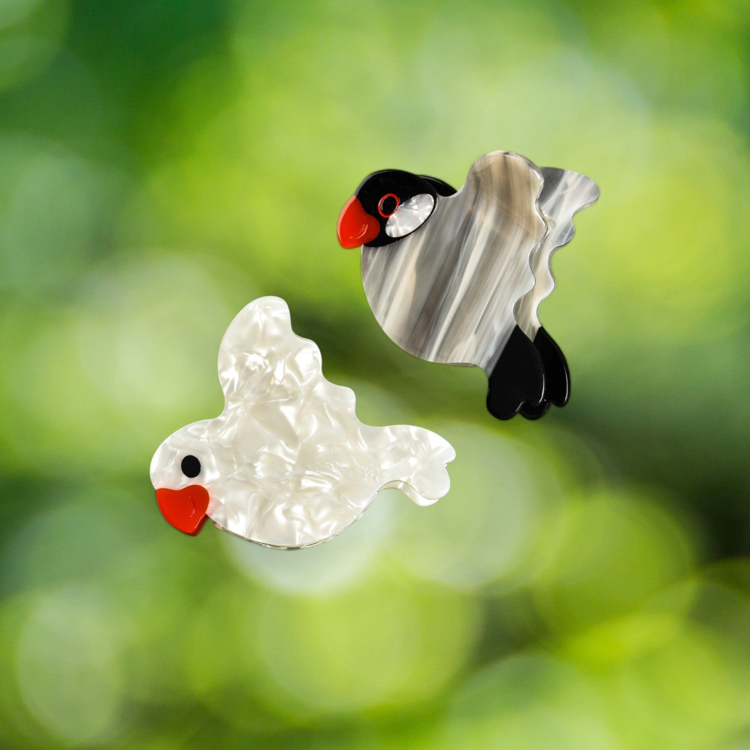 Peaceful Dove Acetate Hair Clips-the lalezar