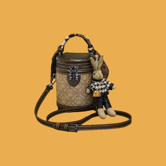 Elegant Boho-Chic Bucket Bag – Versatile Scarf Handheld & Crossbody Style for Summer 2024-the lalezar