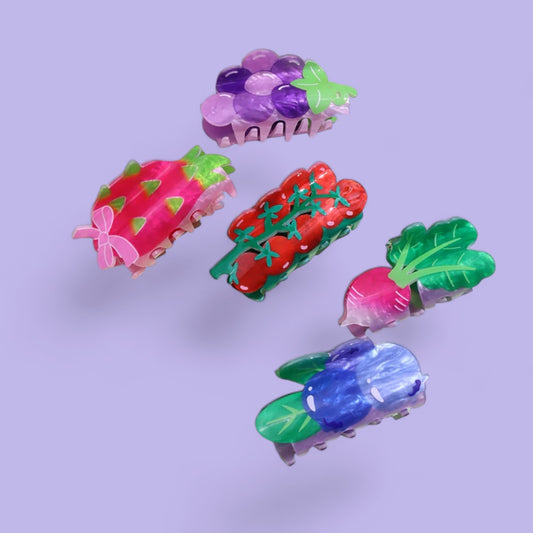 Garden Fantasy Acetate Hair Clip Collection-the lalezar