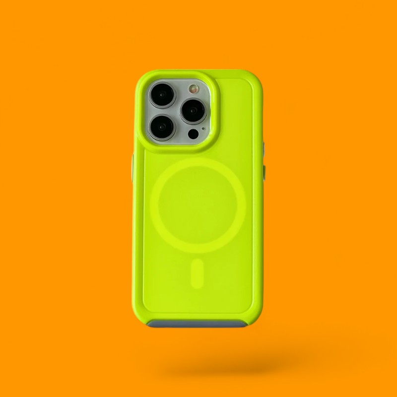 Neon Glow Hybrid MagSafe Case - Shockproof Matte Perfection-the lalezar