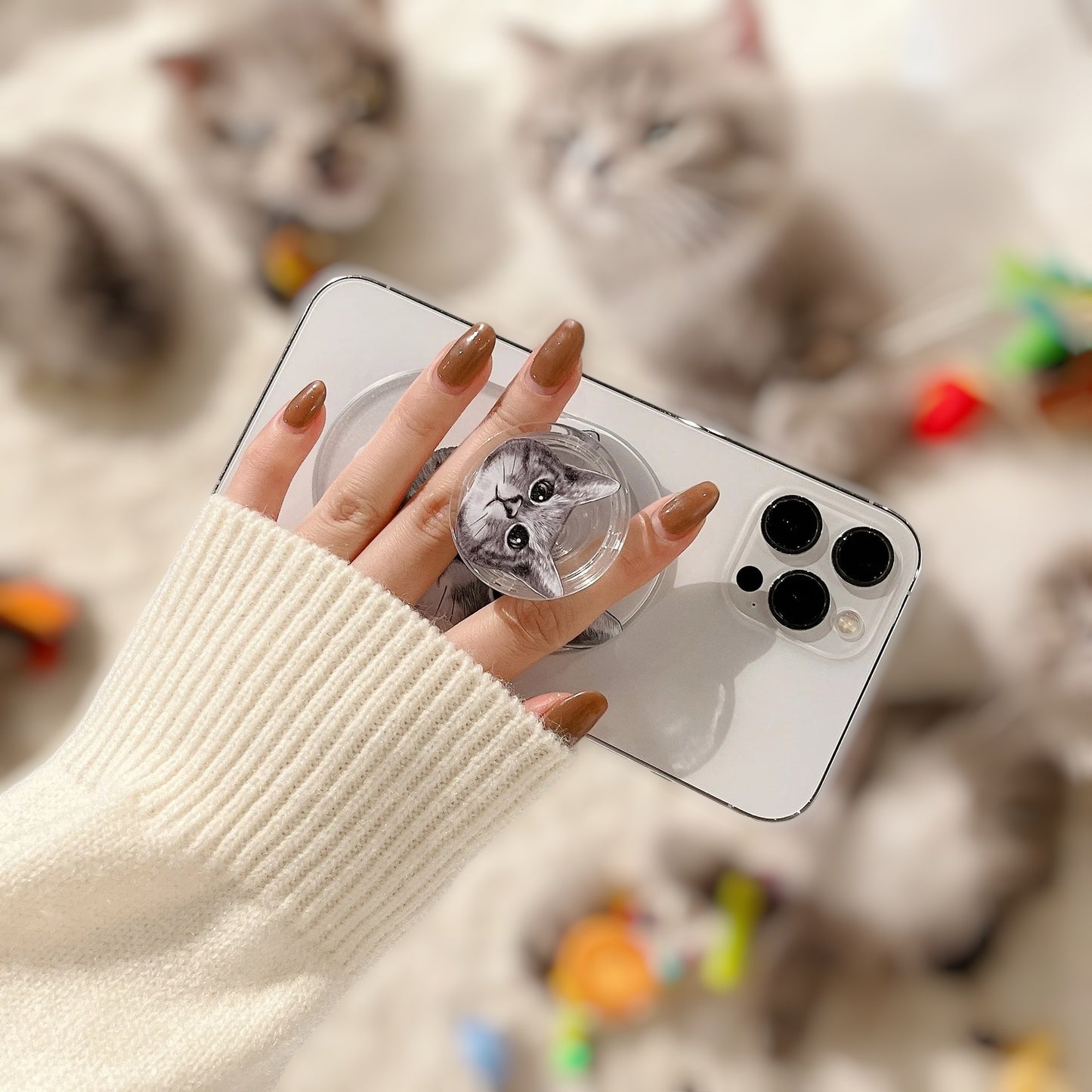 KittyGrip Magnetic Phone Holder – Playful Cat Collection for Cat Lovers-the lalezar