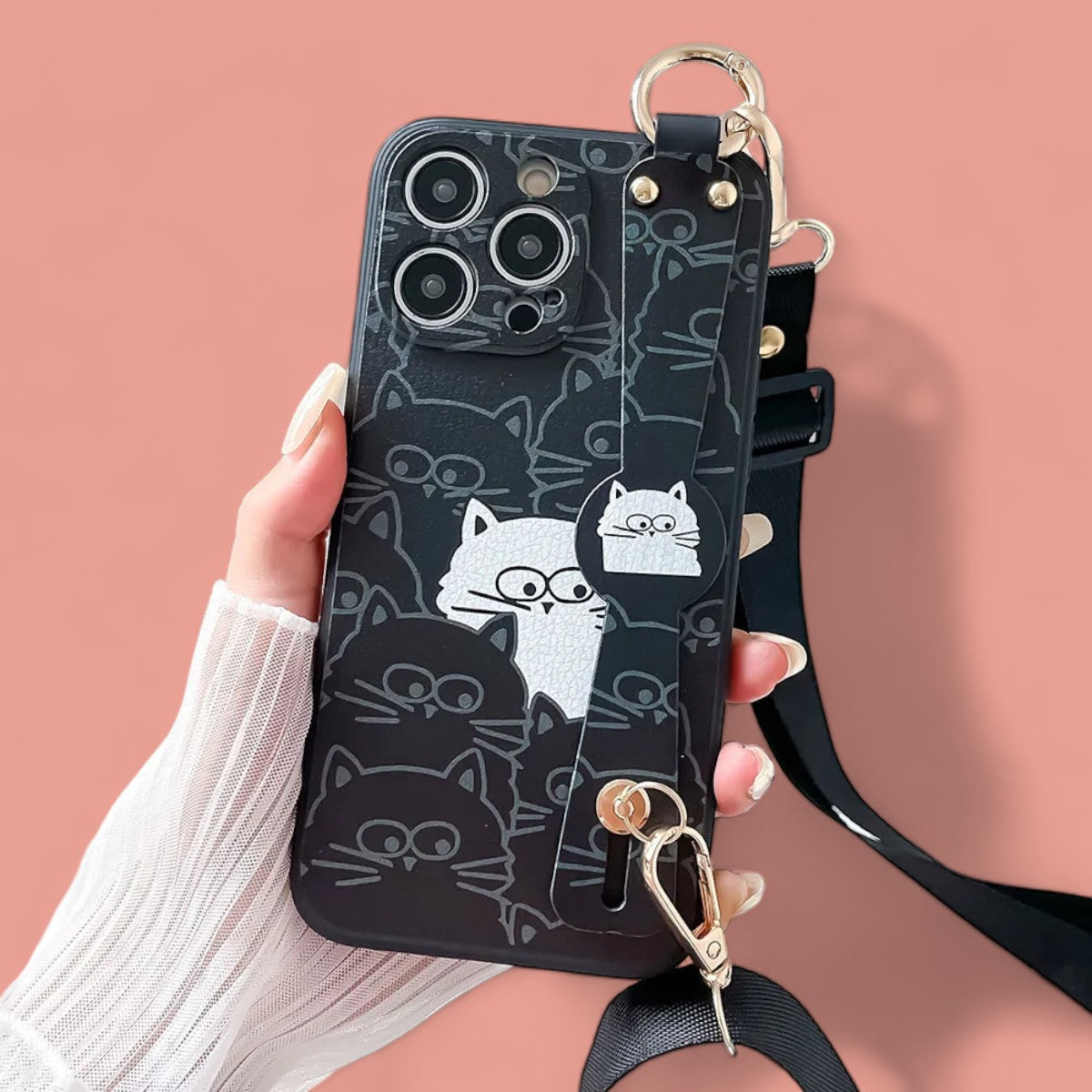 Purr-fect Companion Grip & Stand Long Strap Case-the lalezar