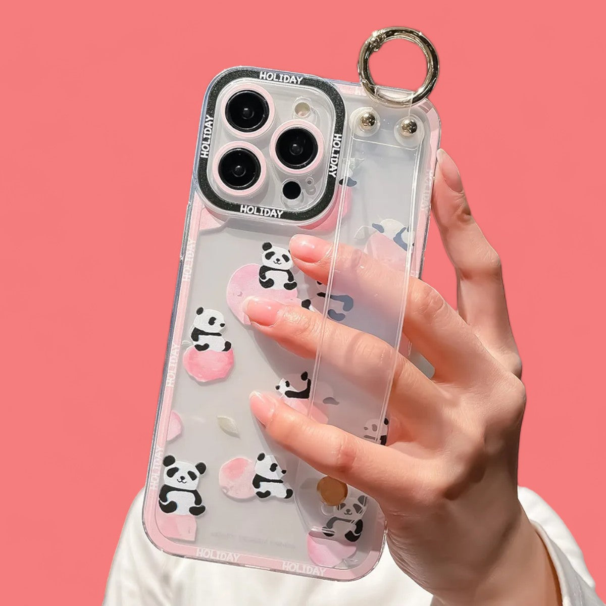 Panda Parade Grip & Stand Phone Case with Accessory Ring-the lalezar