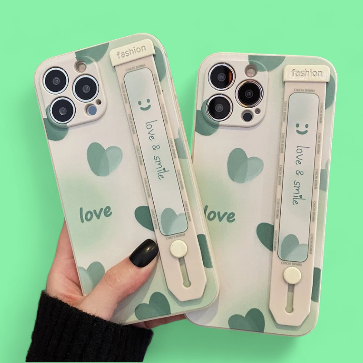 Minty Love & Smile Grip & Stand Case-the lalezar