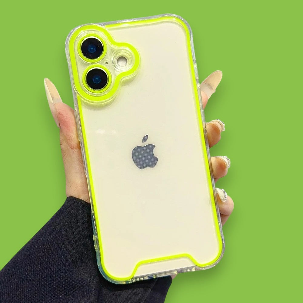 GlowGuard Neon Shockproof iPhone Case – Glow-in-the-Dark, Camera Shield & Anti-Scratch Armor-the lalezar