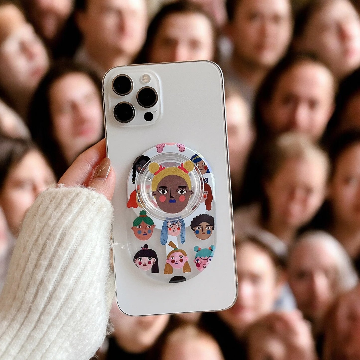 FacePop Vibrant Faces Magnetic Phone Holder – Personalized & Trendy for iPhone-the lalezar