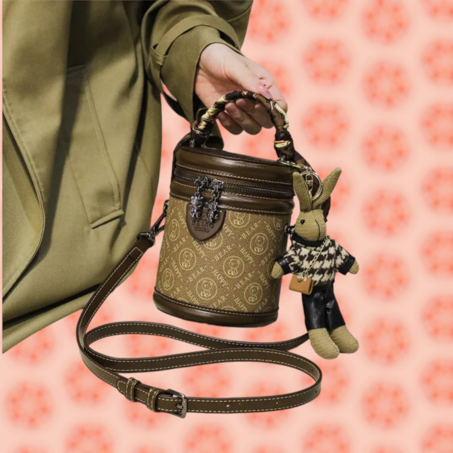 Elegant Boho-Chic Bucket Bag – Versatile Scarf Handheld & Crossbody Style for Summer 2024-the lalezar