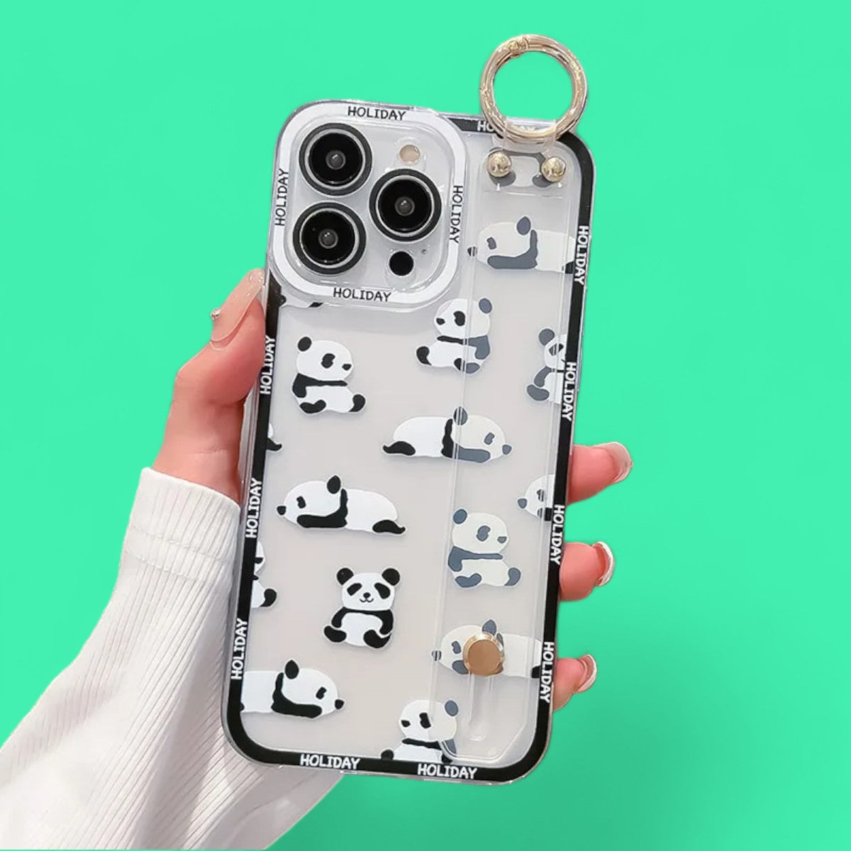 Panda Parade Grip & Stand Phone Case with Accessory Ring-the lalezar