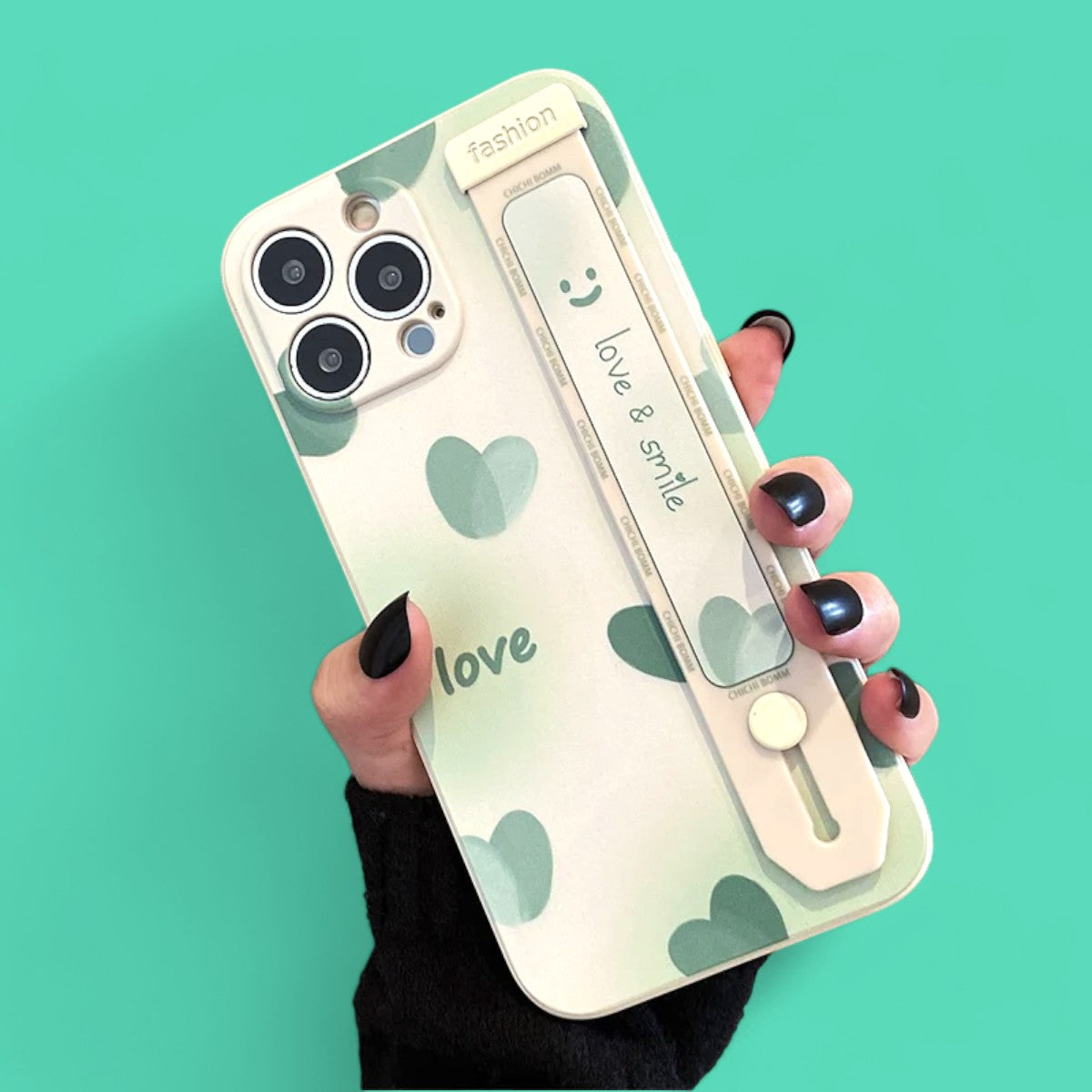 Minty Love & Smile Grip & Stand Case-the lalezar