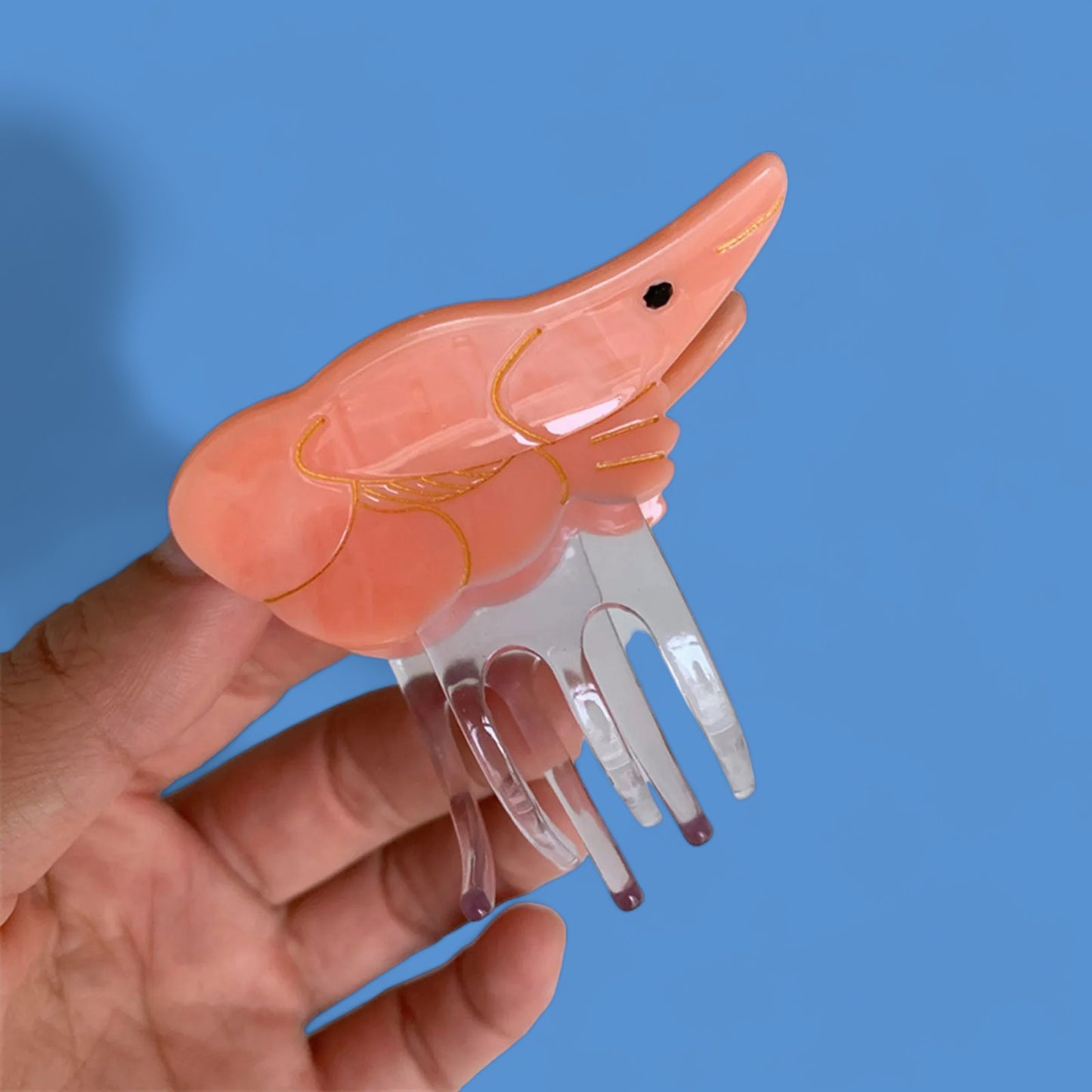 Coral Whisker Shrimp Hair Clip-the lalezar