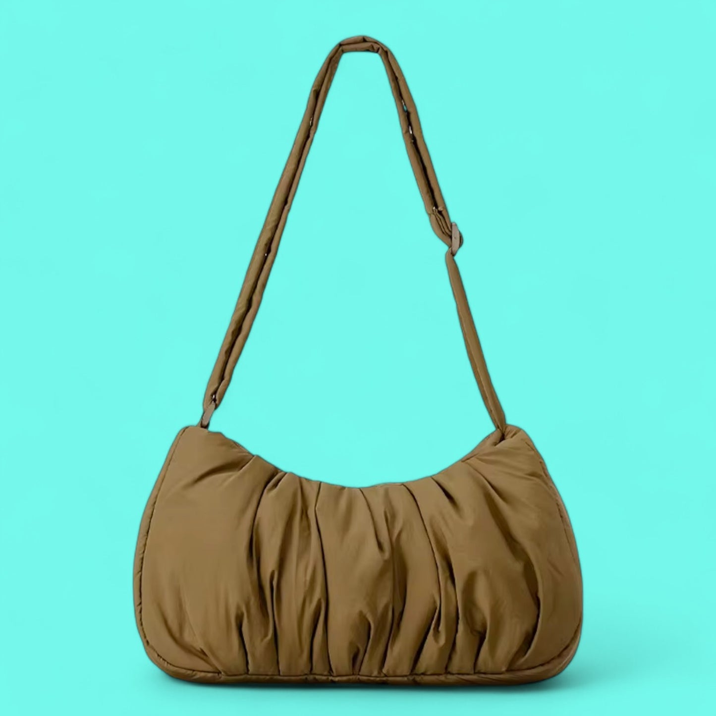 NightGlow Ruched Puffer Shoulder Bag