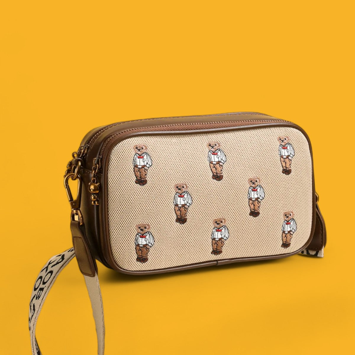 Vintage Bear Embroidered Crossbody – Timeless Fashion Meets Modern Chic for 2024-the lalezar