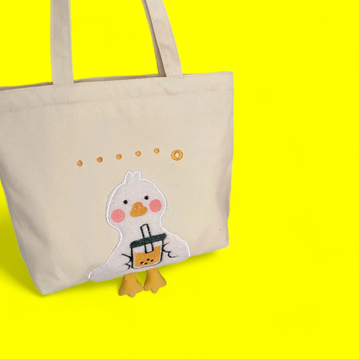 Quirky Duck Canvas Tote Bag - Cute and Casual Handbag for Everyday Style-the lalezar