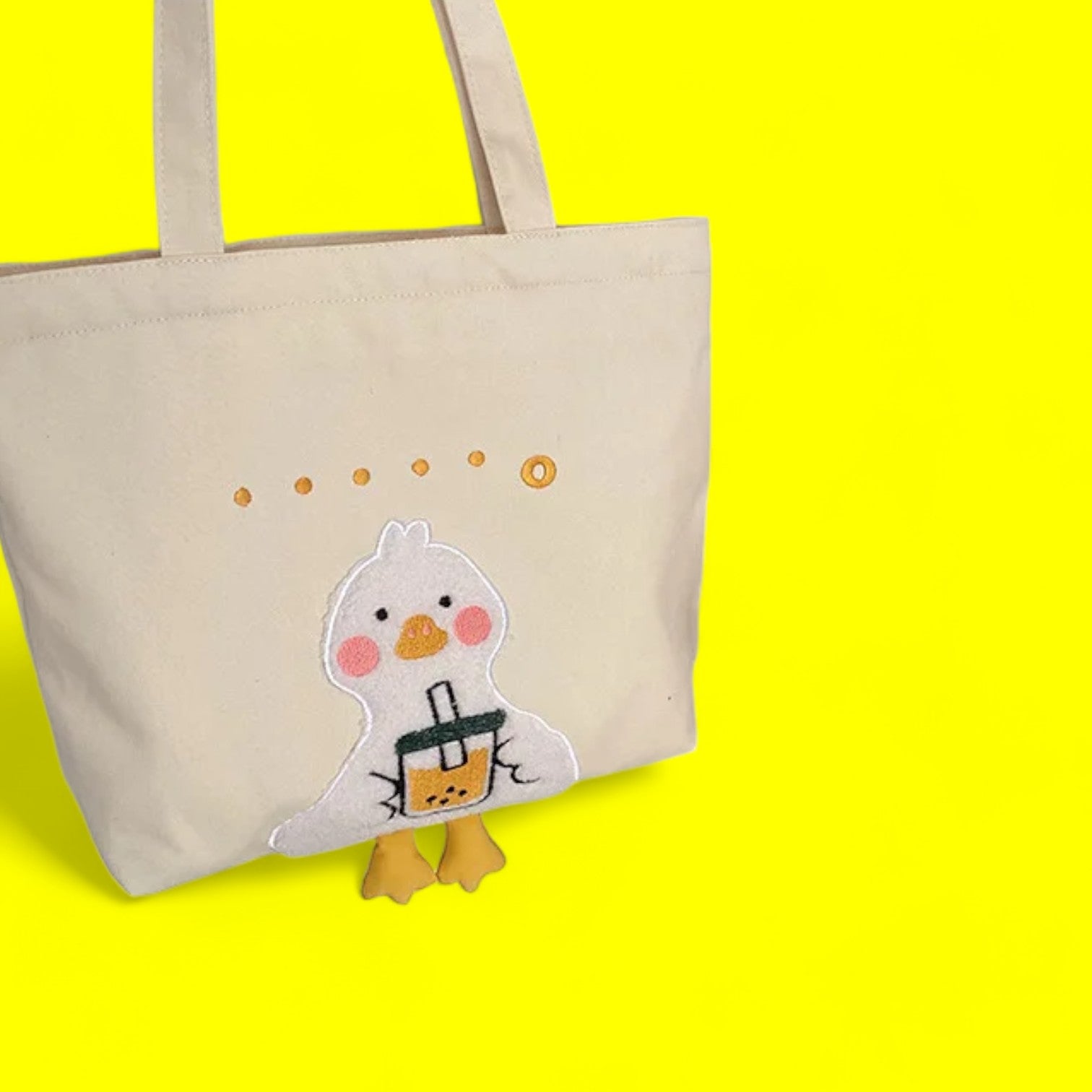 Quirky Duck Canvas Tote Bag - Cute and Casual Handbag for Everyday Style-the lalezar