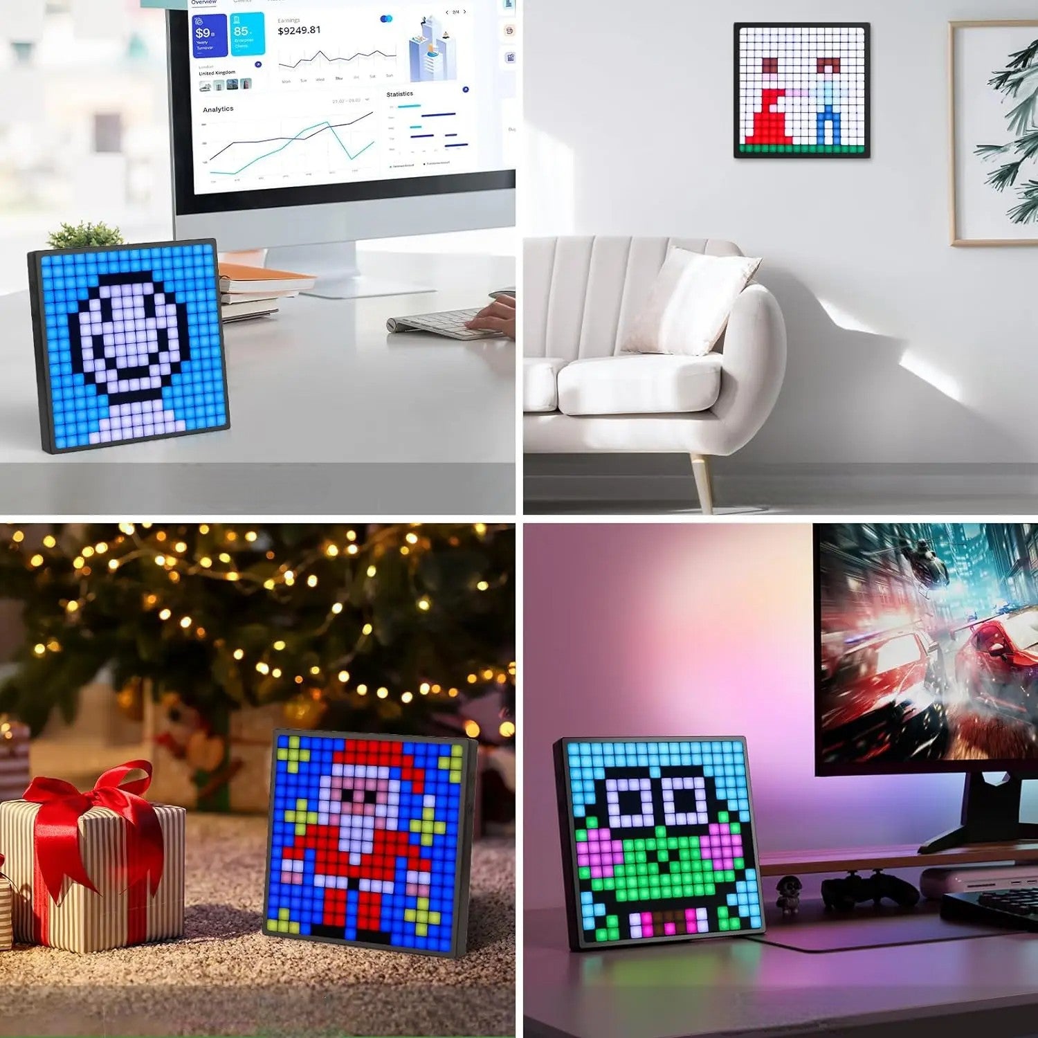 Dynamic Decor: Smart LED Pixel Screen – Personalized Art, Messages, and Music-Reactive Display!-the lalezar