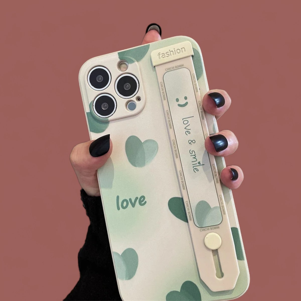 Minty Love & Smile Grip & Stand Case-the lalezar