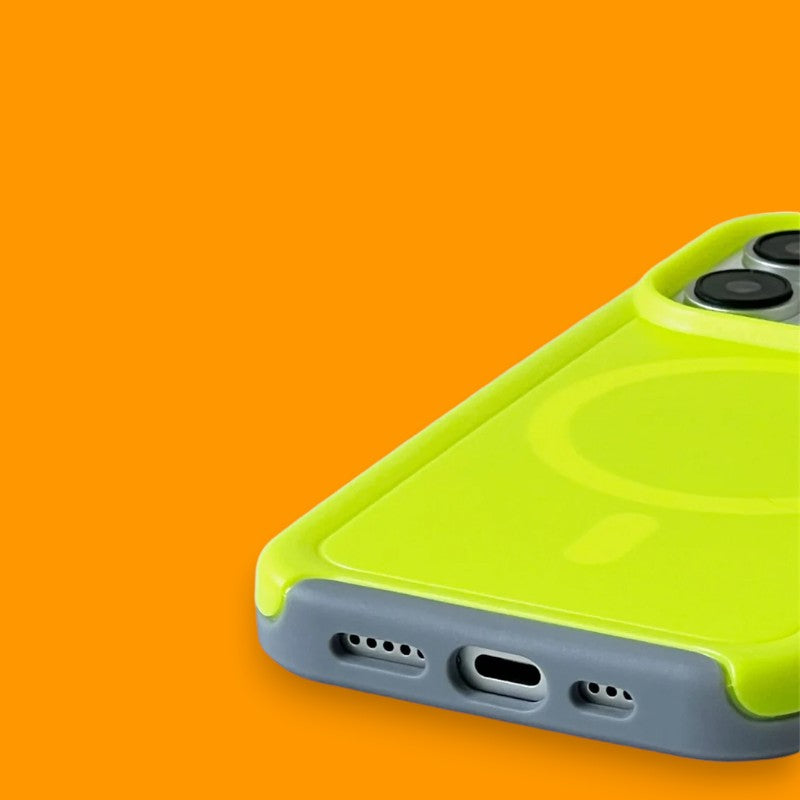 Neon Glow Hybrid MagSafe Case - Shockproof Matte Perfection-the lalezar