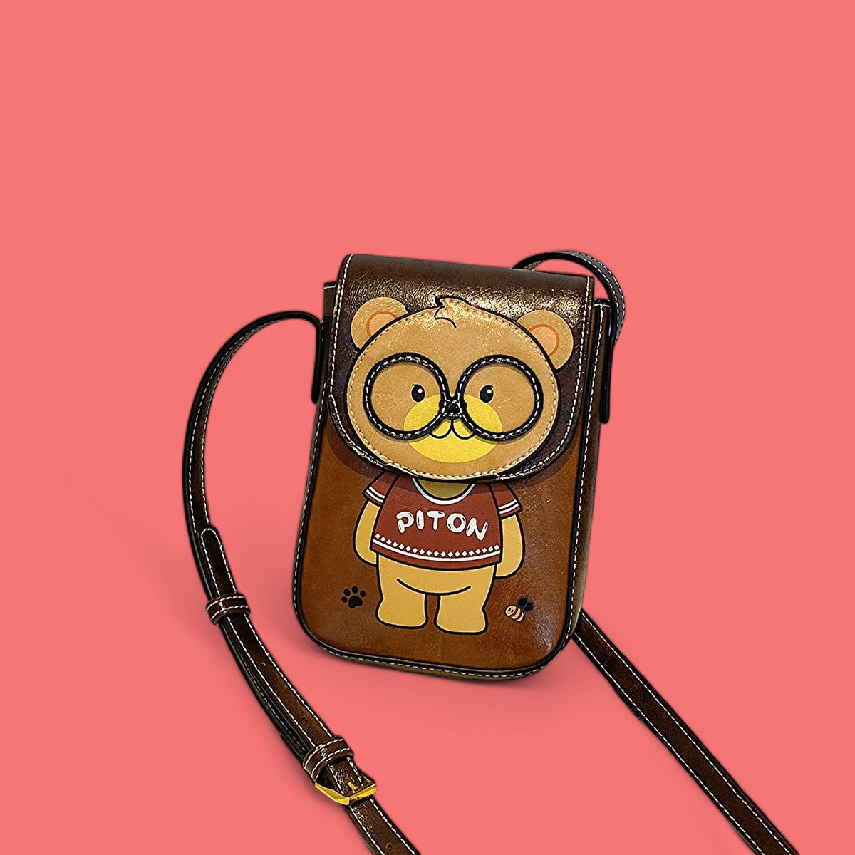 Adorable Cartoon Bear Phone Crossbody Bag-the lalezar