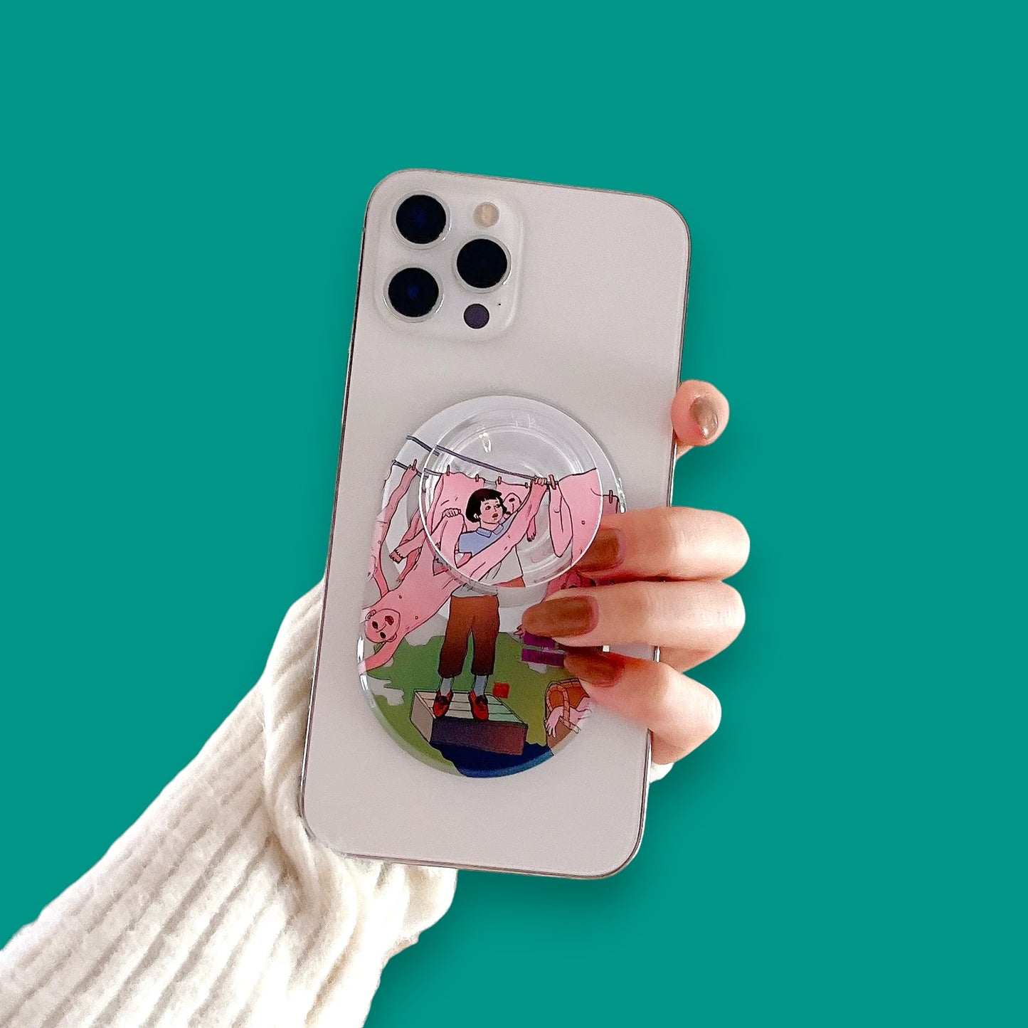 AnimeMag Pop Socket – Magnetic Phone Grip & Stand for MagSafe iPhones (Collect Skin Edition)-the lalezar