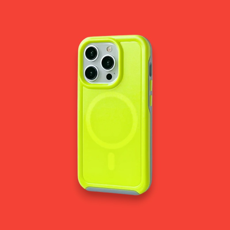 Neon Glow Hybrid MagSafe Case - Shockproof Matte Perfection-the lalezar