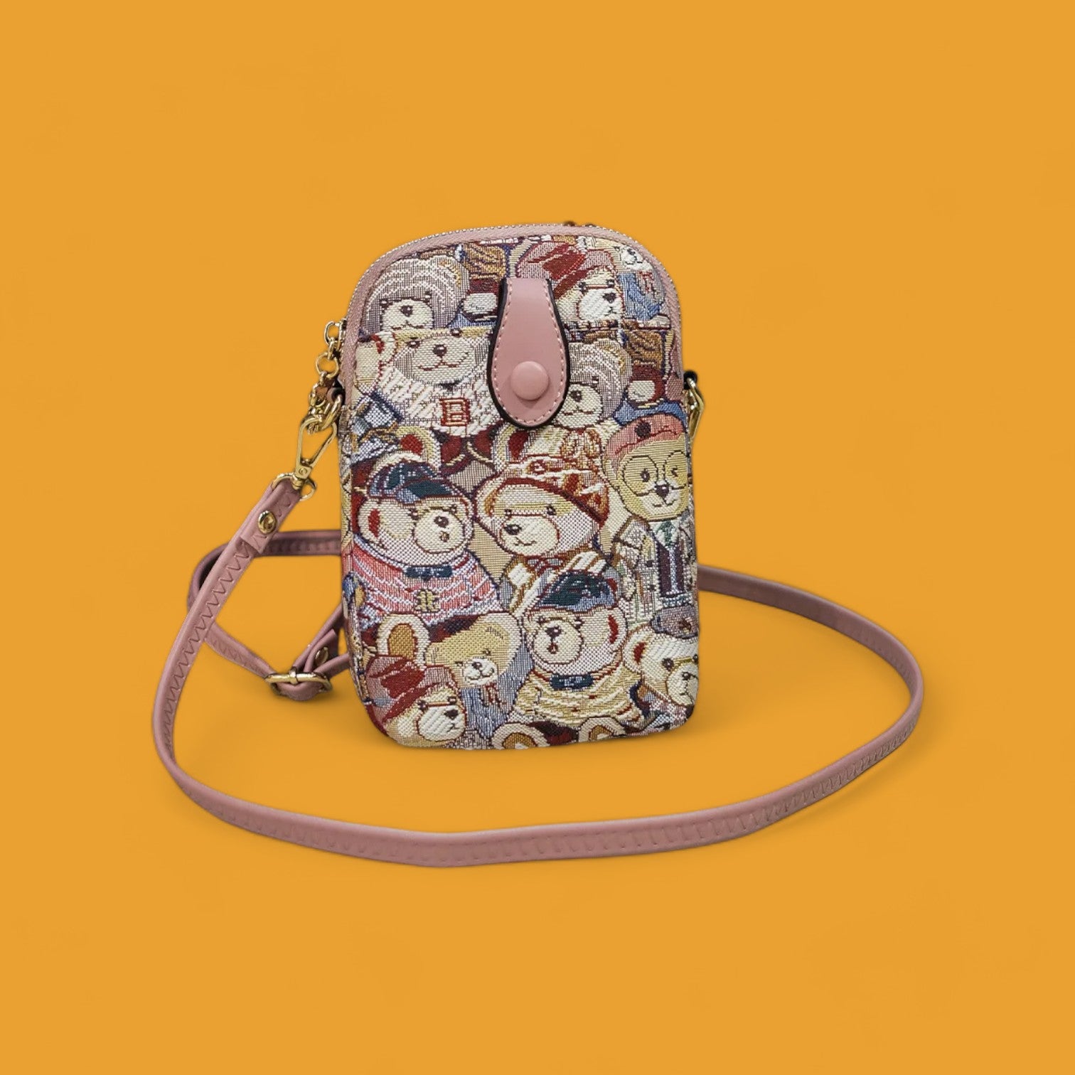 Compact Chic Little Bear Mobile Phone Bag – 2024 Fashion Essential-the lalezar