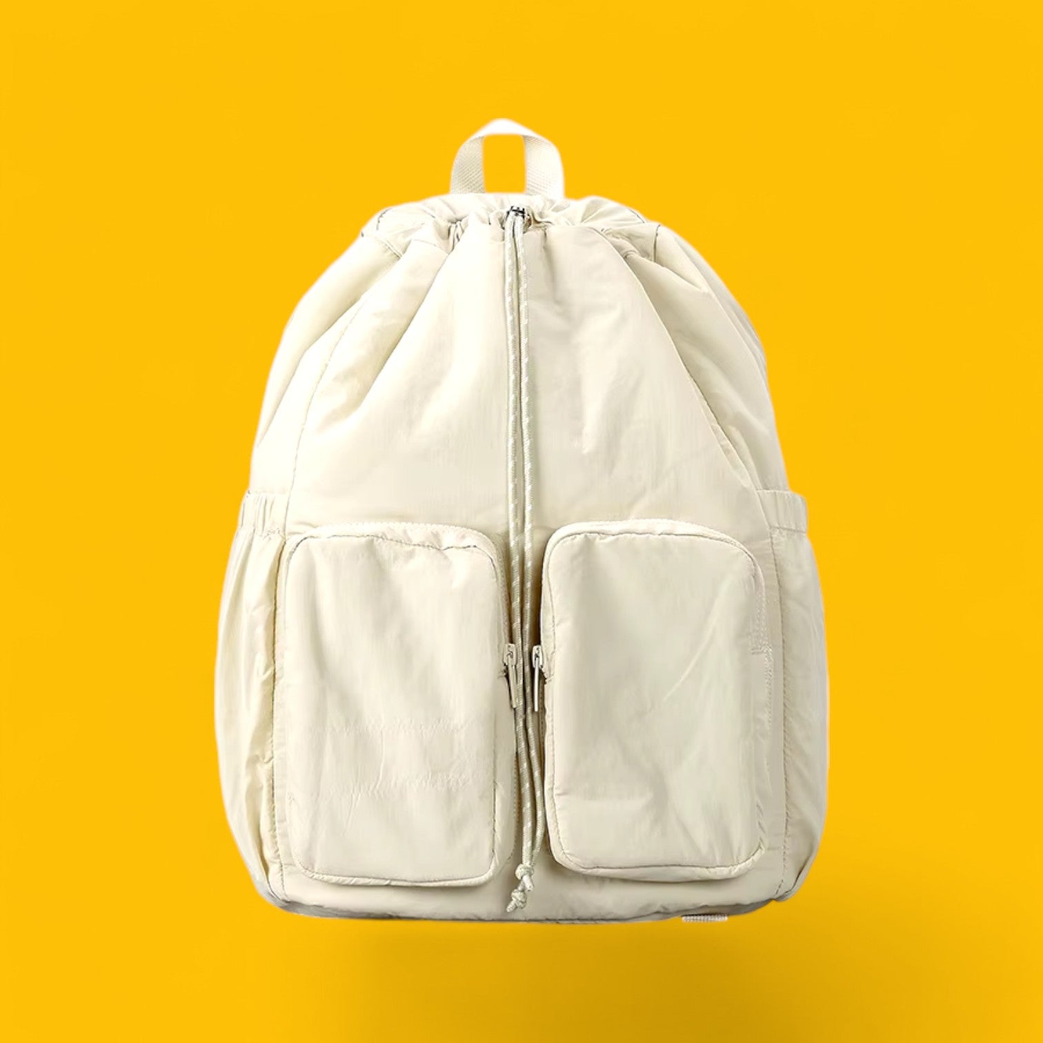 backpack with padding beige fron view