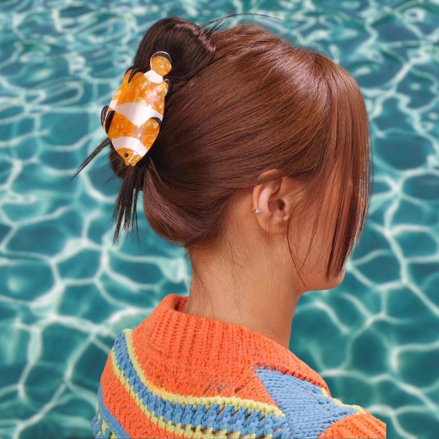 Tropical Splash Fish Hair Clip-the lalezar